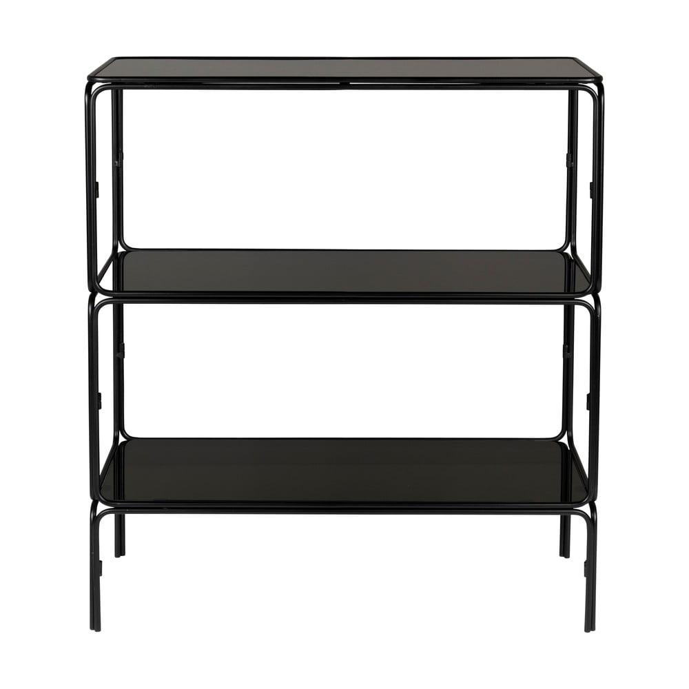 Fekete fém könyvespolc 80x89x35 cm Liah – White Label