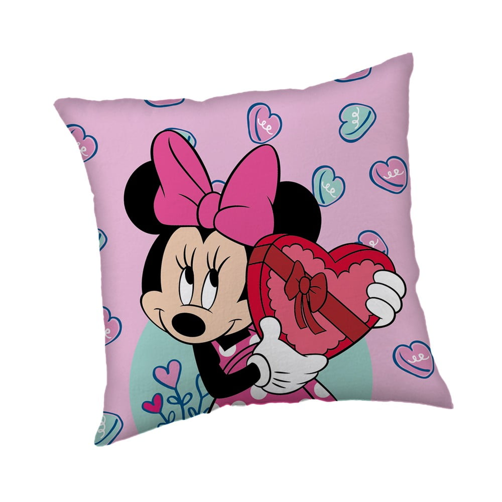 Fleece gyerek párna 40x40 cm Minnie "Purple" – Jerry Fabrics
