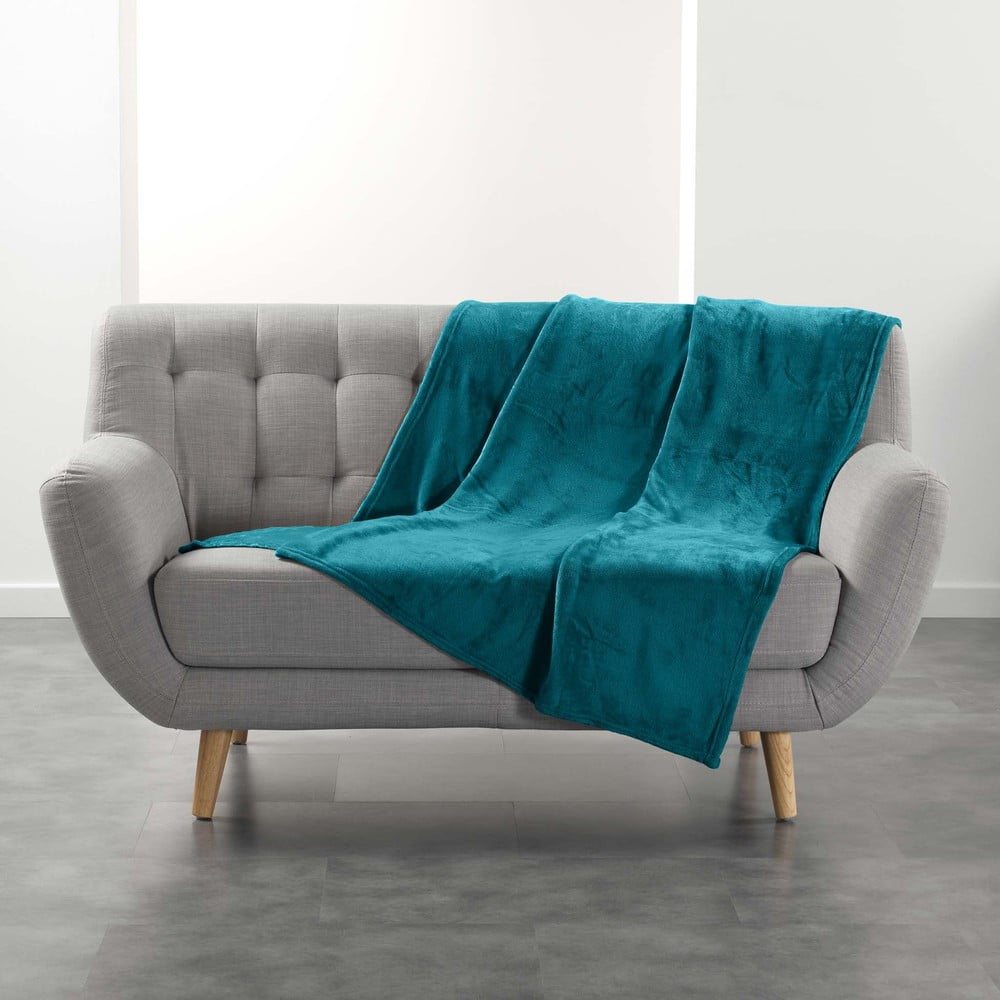 Kék mikroflanel takaró 125x150 cm Flanou – douceur d'intérieur