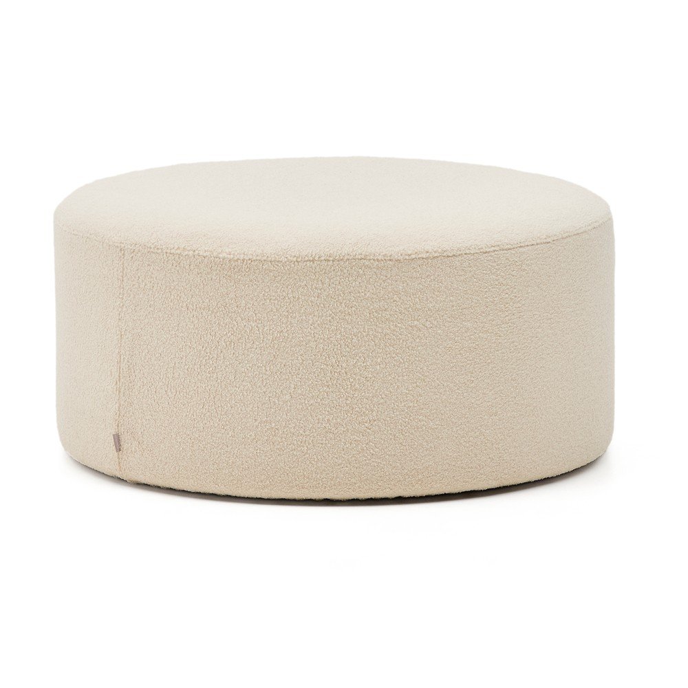 Krémszínű buklé puff Kaeli – Kave Home