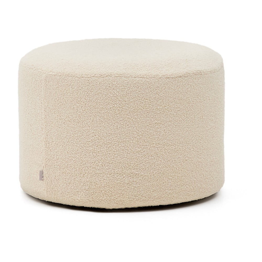 Krémszínű buklé puff Kaeli – Kave Home