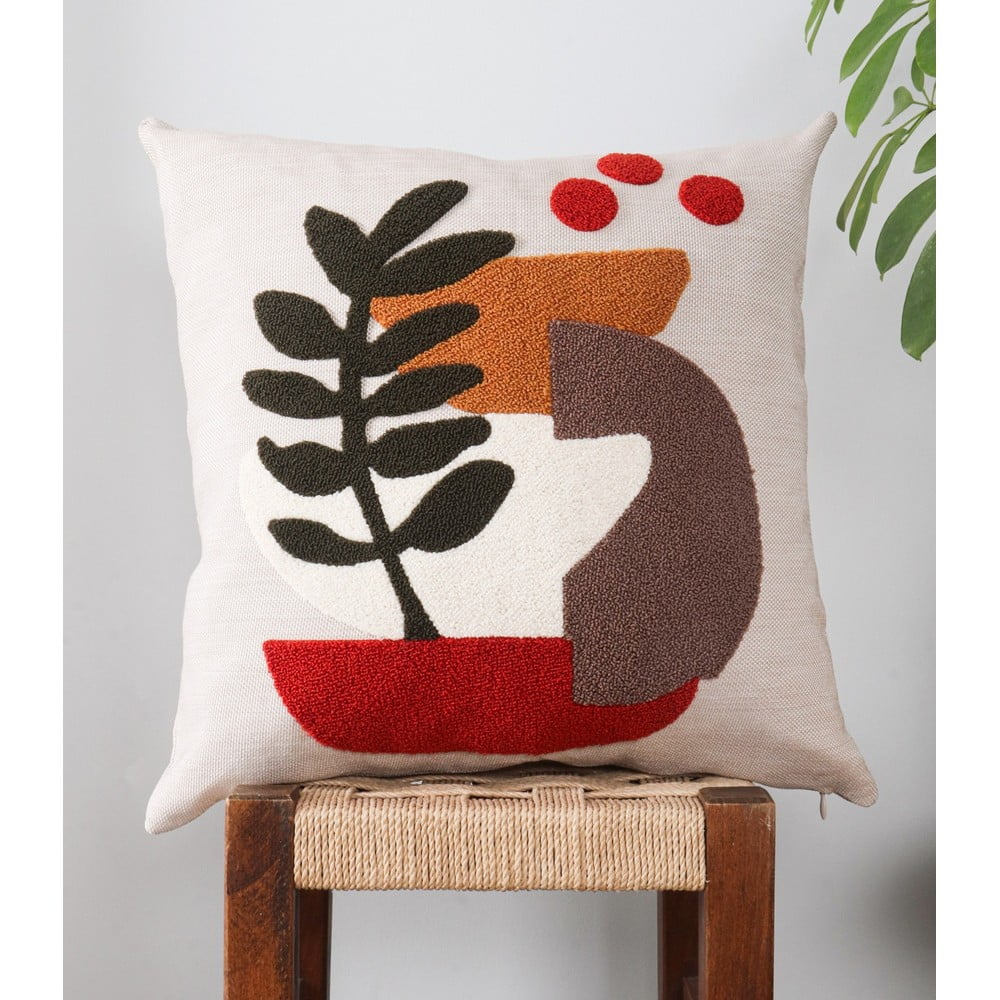Len díszpárna 43x43 cm Begonya – Mioli Decor