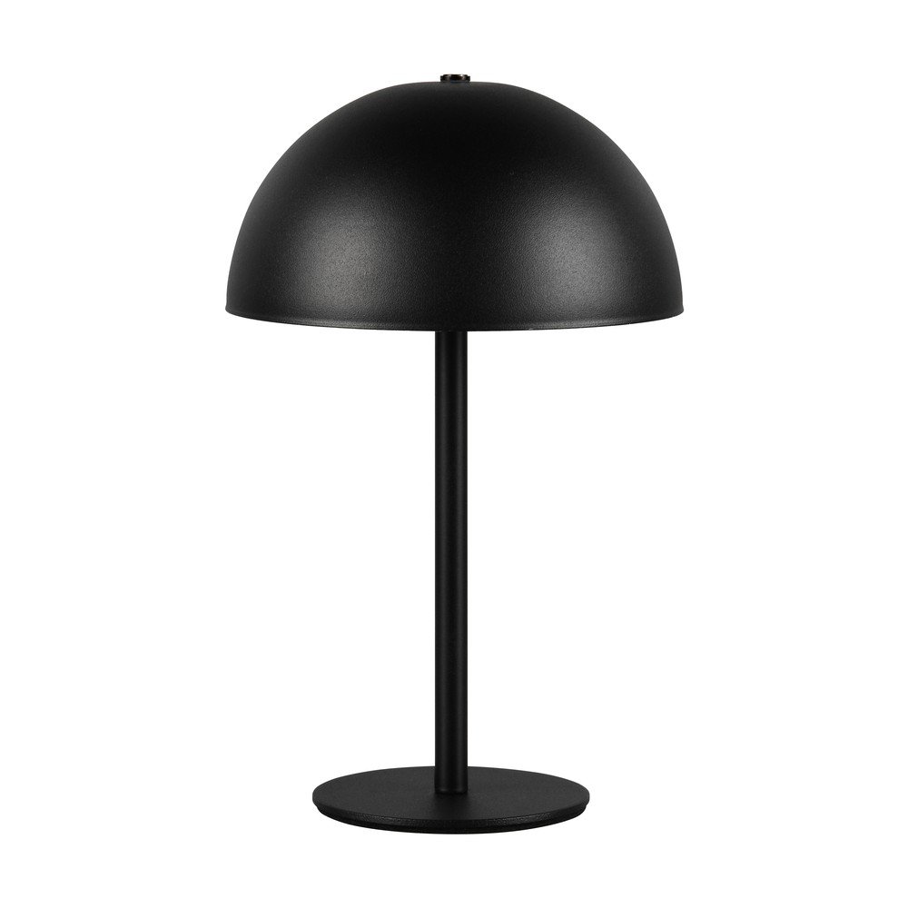 Matt fekete LED asztali lámpa fém búrával (magasság 21 cm) Munoz – Trio