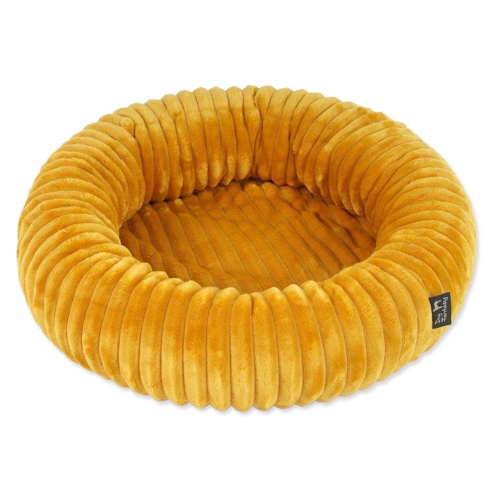 Mustársárga fekhely kutyáknak ø 70 cm Dog Fantasy Stripe – Plaček Pet Products