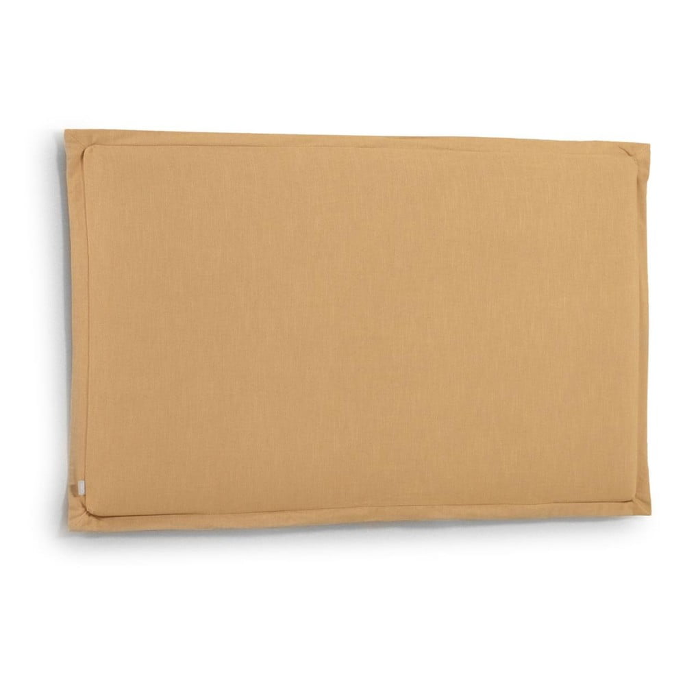 Mustársárga kárpitozott ágytámla 186x106 cm Tanit – Kave Home