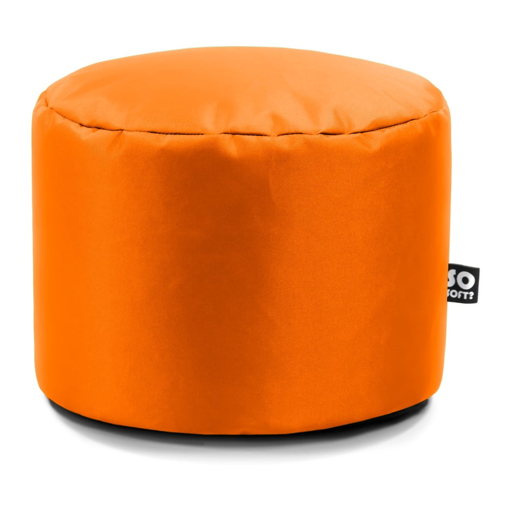 Narancssárga bőrutánzat gyerek babzsákfotel Dot M – So Soft?