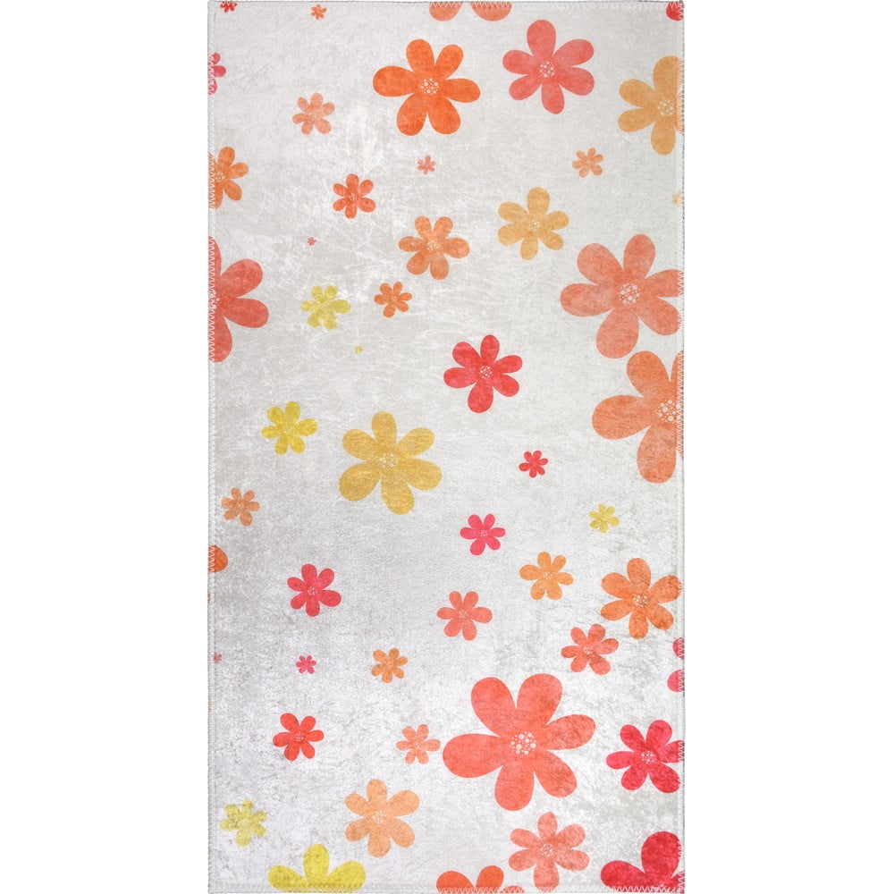 Narancssárga-elefántcsont színű mosható gyerek szőnyeg 160x230 cm Fall Flowers – Vitaus