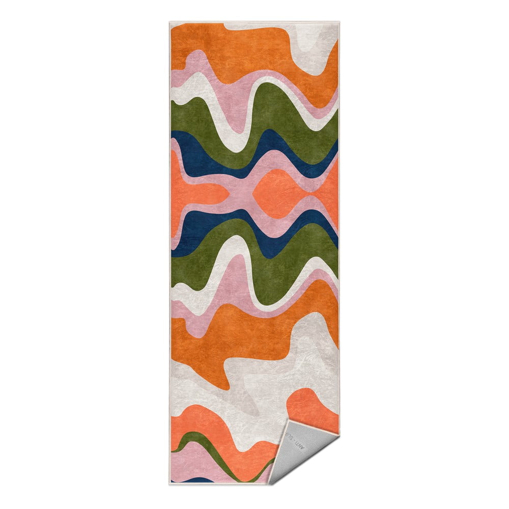 Narancssárga mosható futószőnyeg 80x200 cm Squiggly Orange – Mila Home