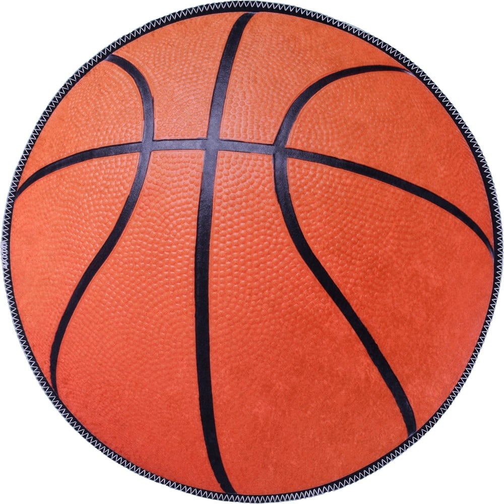 Narancssárga mosható gyerek szőnyeg ø120 cm Basketball – Vitaus
