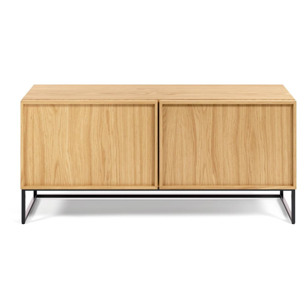 Natúr színű TV-állvány tölgyfa dekorral 112x51x42 cm Taiana – Kave Home