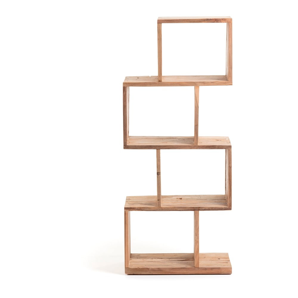 Natúr színű teakfa könyvespolc 55x132x30 cm Aroba – Kave Home