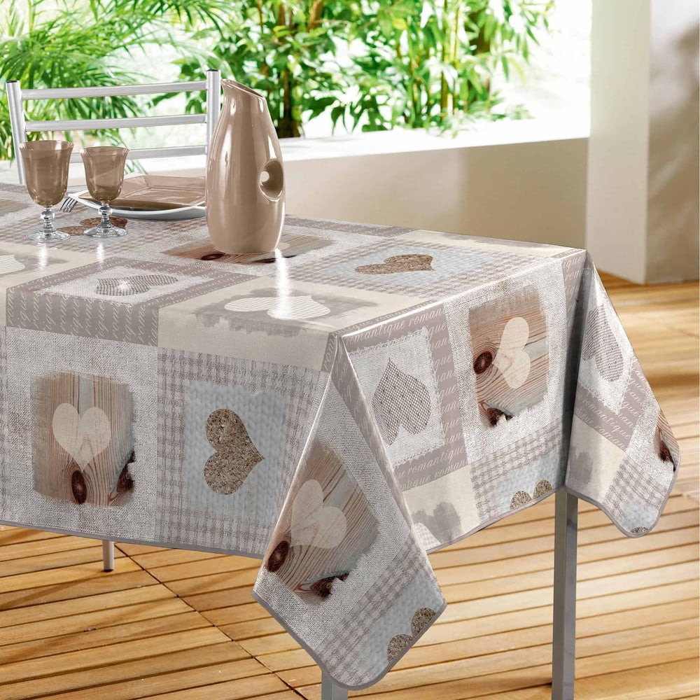 PVC lemosható asztalterítő 140x240 cm Cosy Coeur – douceur d'intérieur
