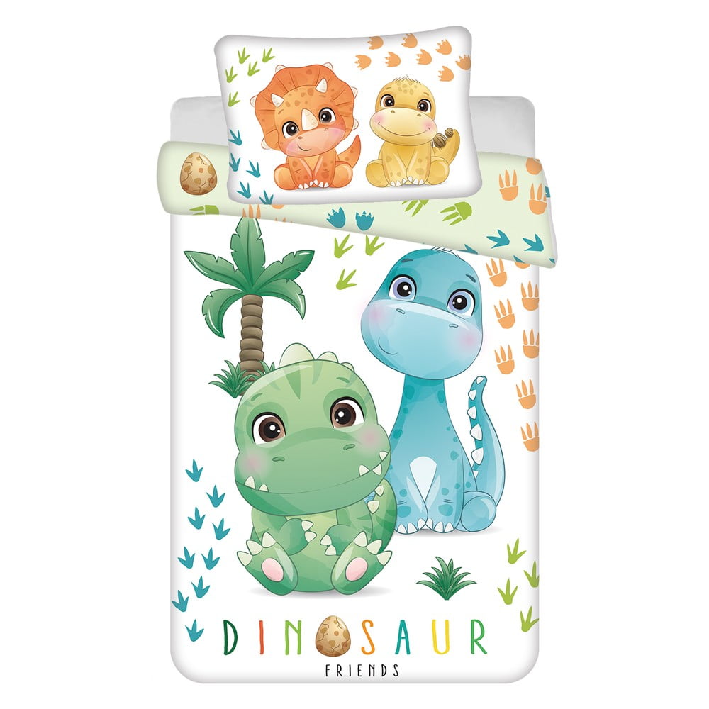 Pamut gyerek ágyneműhuzat babaágyhoz 100x135 cm Dino – Jerry Fabrics