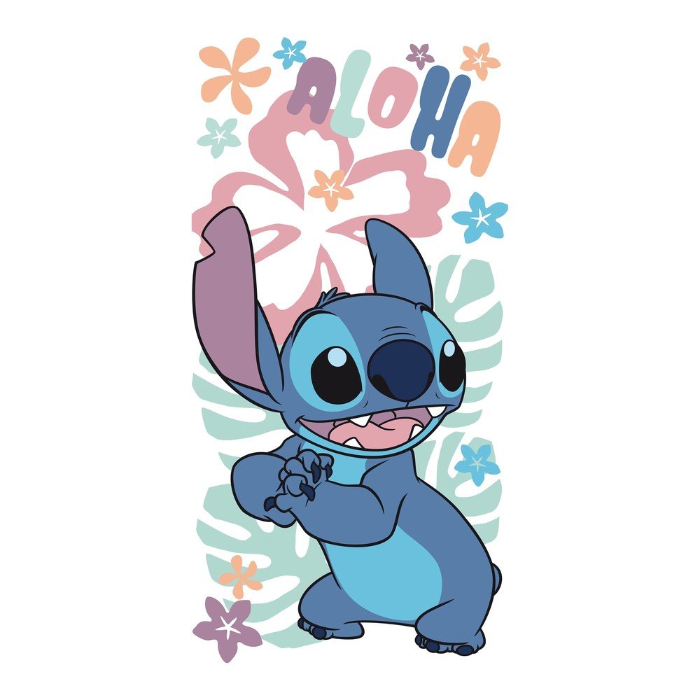 Pamut gyerek fürdőlepedő 70x140 cm Lilo and Stitch "Hawaiian Harmony" – Jerry Fabrics