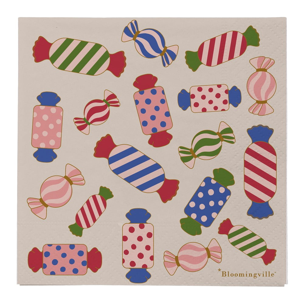 Papír szalvéta szett 20 db-os 33x33 cm Caramella – Bloomingville