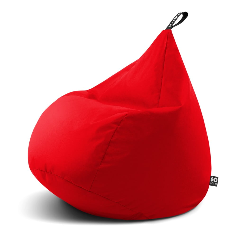 Piros babzsákfotel Drop XL – So Soft?