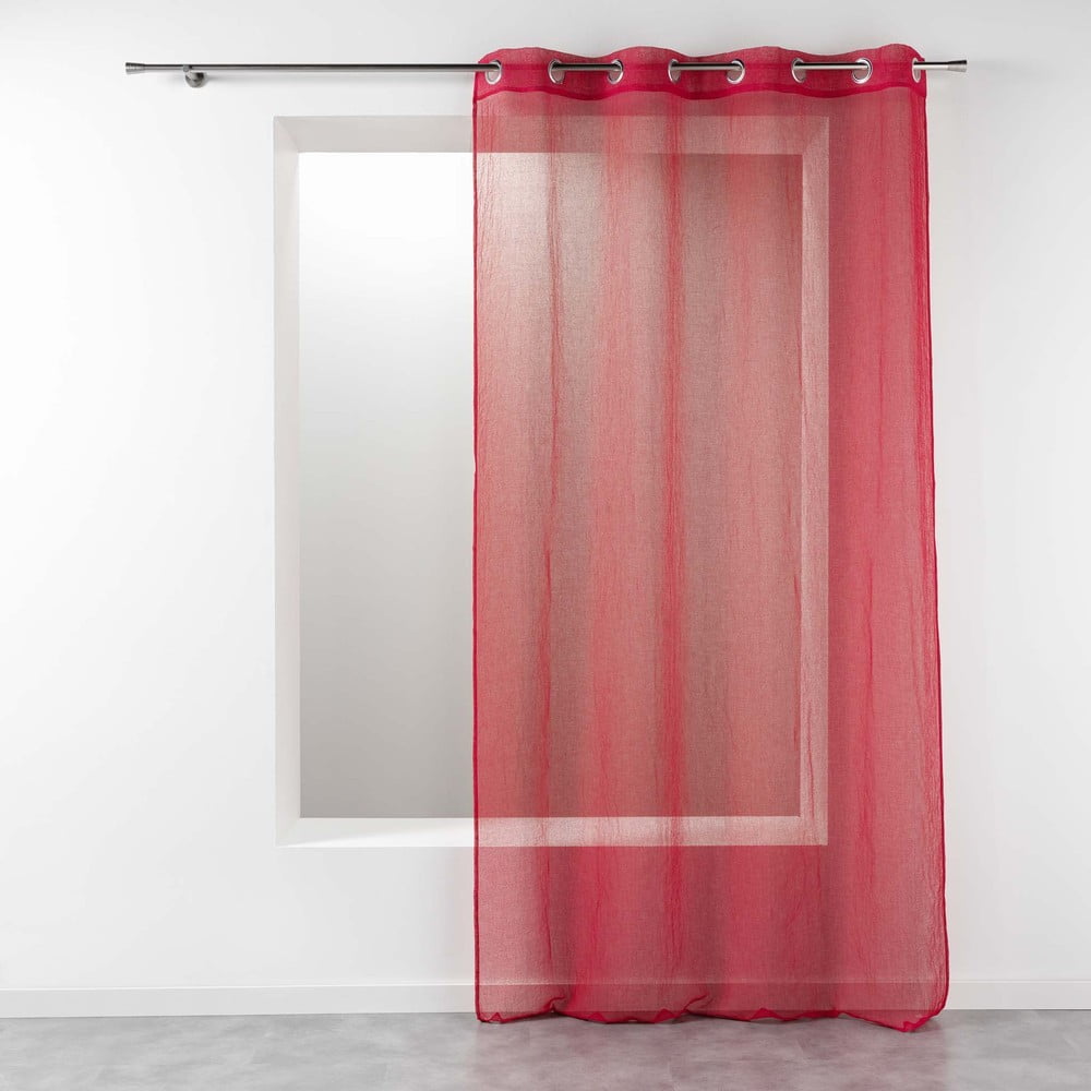 Piros fényáteresztő függöny 140x280 cm Telma – douceur d'intérieur