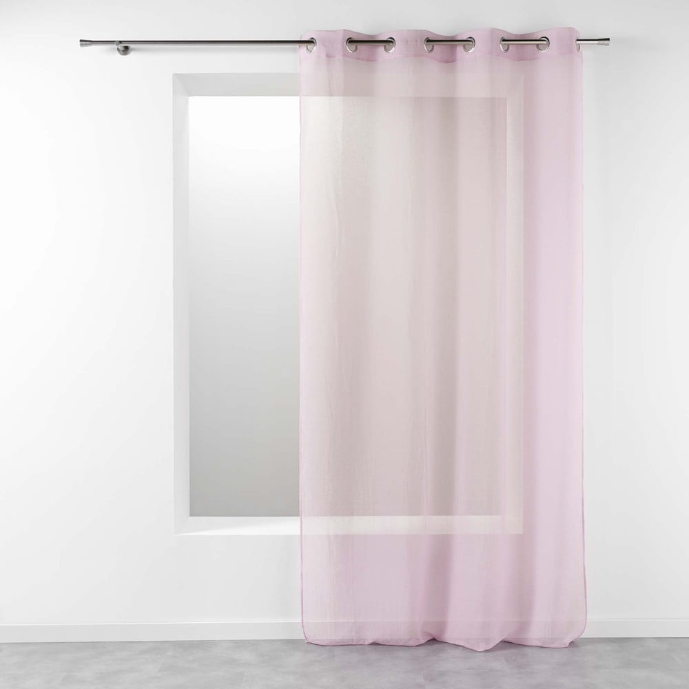 Rózsaszín fényáteresztő függöny 140x280 cm Telma – douceur d'intérieur