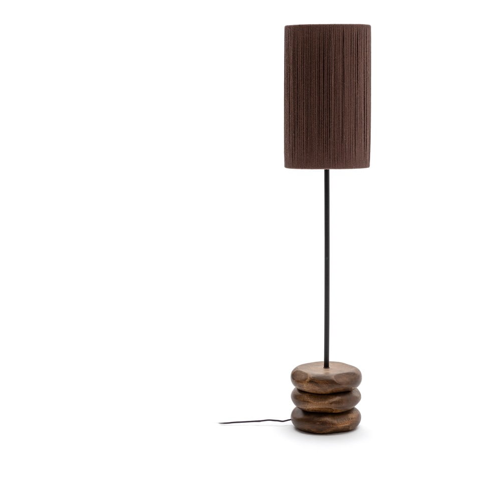 Sötét natúr színű akácfa asztali lámpa (magasság 147 cm) Kor – Kave Home