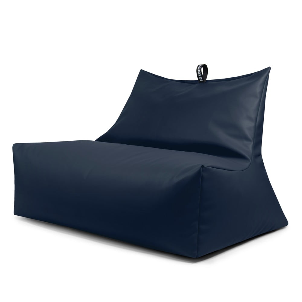 Sötétkék bőrutánzat babzsákfotel Icy Sofa – So Soft?