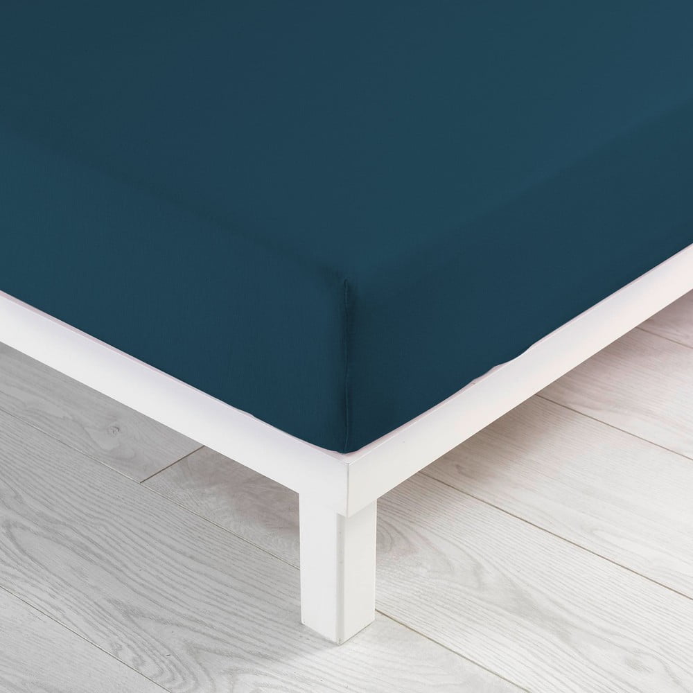 Sötétkék gumis jersey lepedő 90x190 cm Jersy – douceur d'intérieur