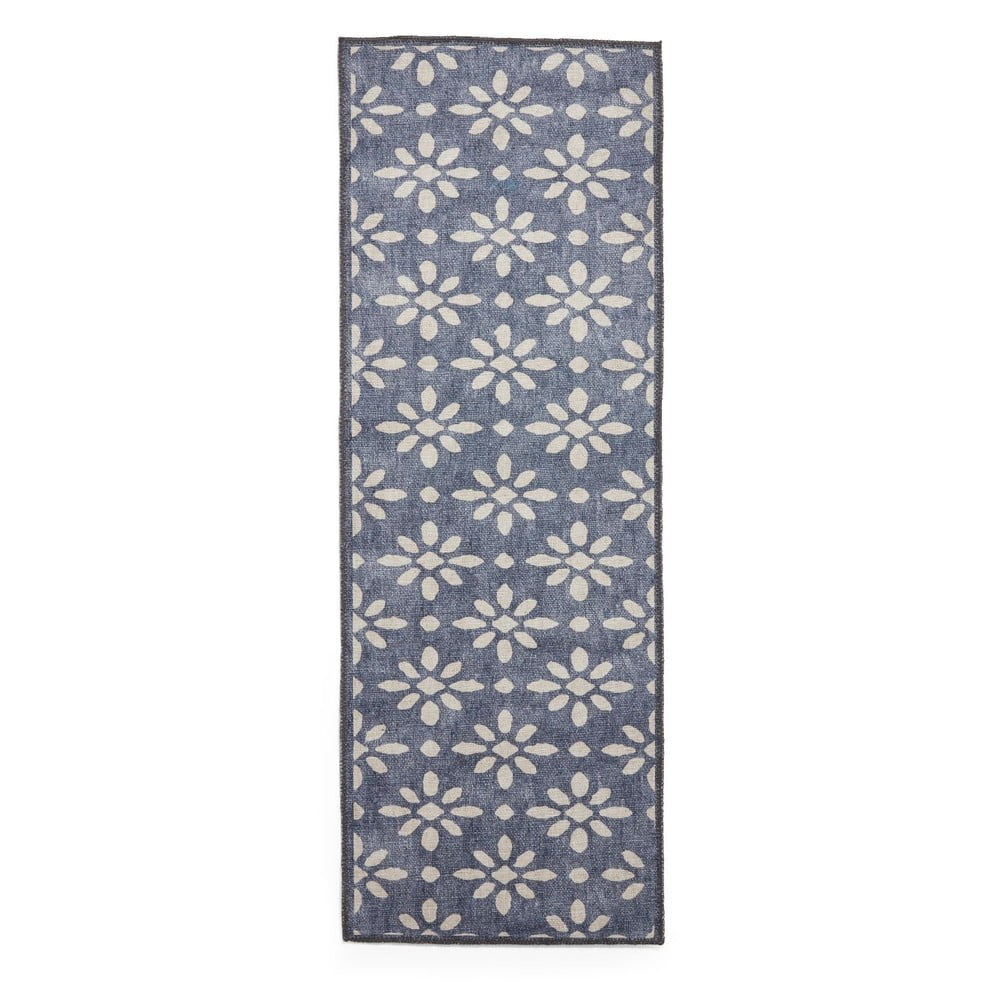 Sötétkék mosható futószőnyeg 61x170 cm Coral Blue – Think Rugs