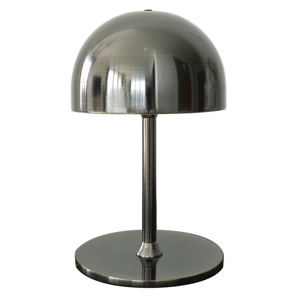 Sötétszürke LED asztali lámpa távirányítóval fém búrával (magasság 22 cm) Tim – Sirius