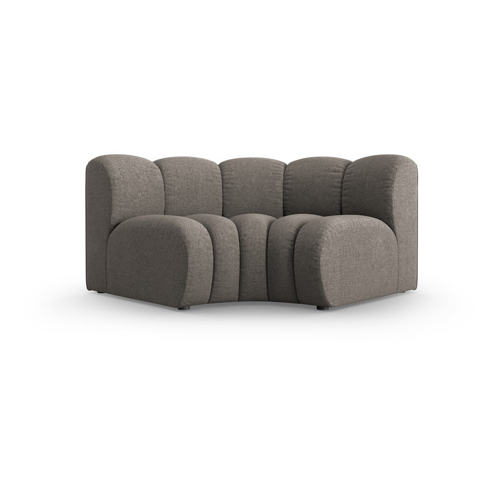 Sötétszürke zsenília kanapé modul (variálható sarok) Lupine – Micadoni