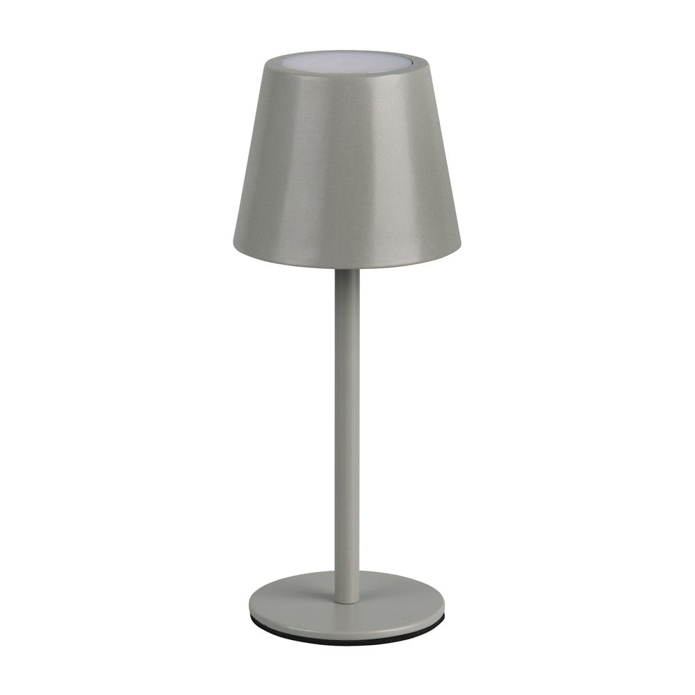Szürke LED asztali lámpa fém búrával (magasság 21 cm) Diaz – Trio