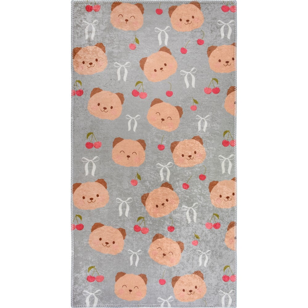 Szürke-barna mosható gyerek szőnyeg 120x180 cm Cute Teddies – Vitaus