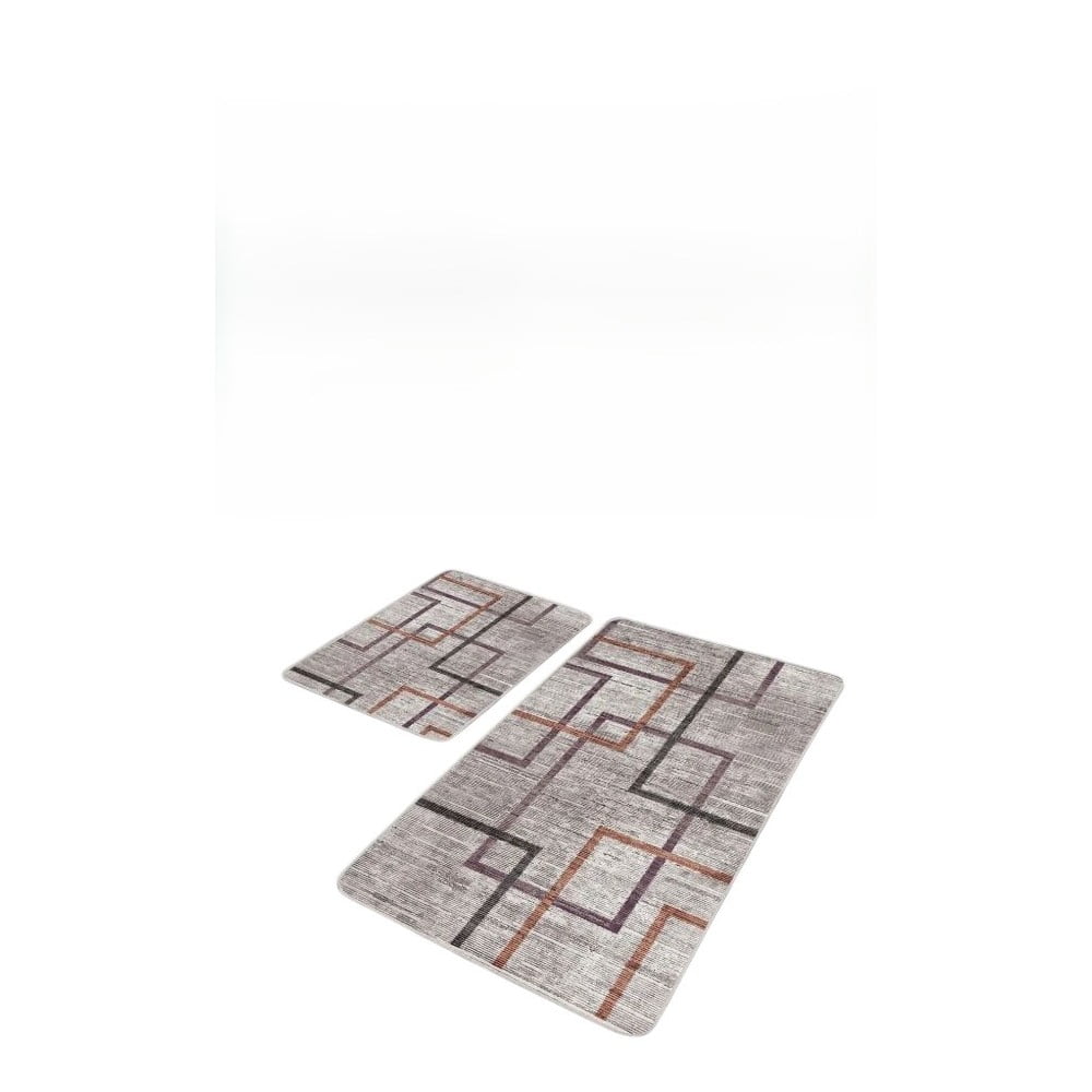 Szürke bársony fürdőszobai kilépő szett 2 db-os 60x100 cm – Mila Home
