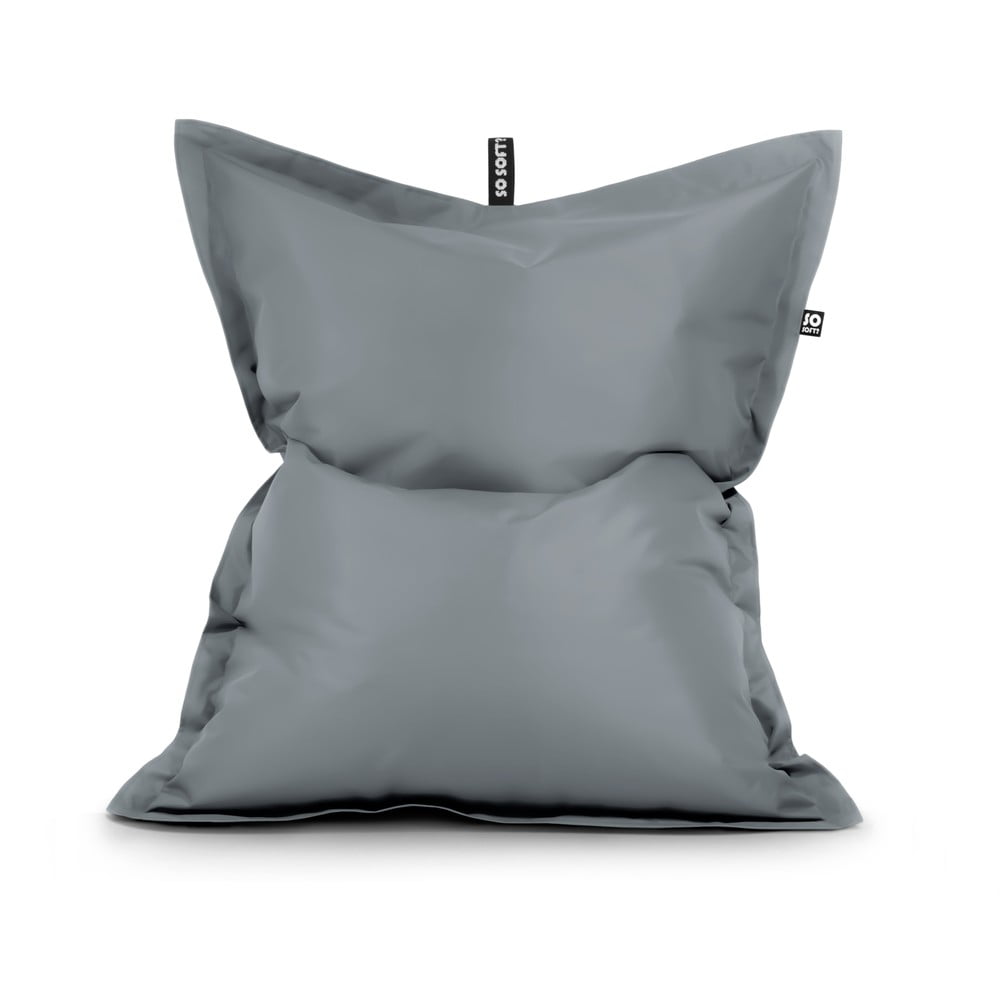 Szürke bőrutánzat babzsákfotel Pad XXL – So Soft?