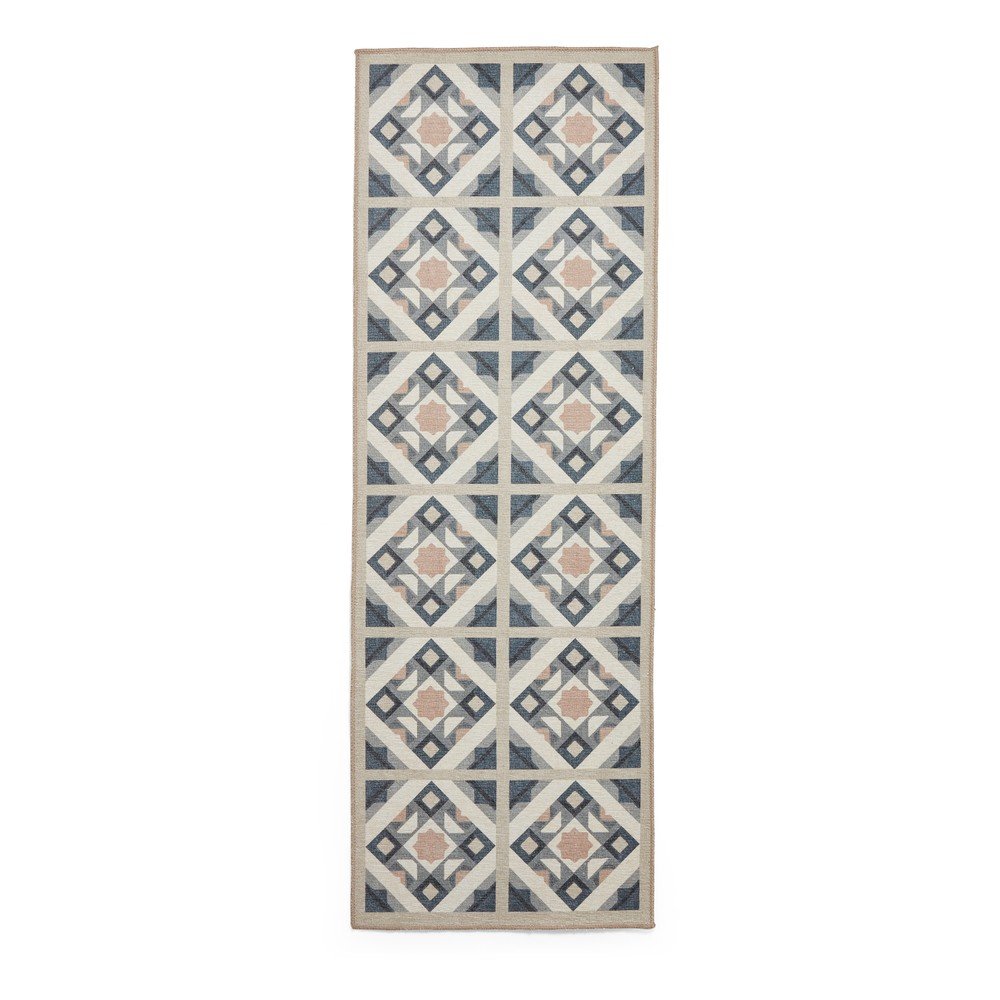 Szürke-krémszínű mosható futószőnyeg 76x230 cm Victoria Orange – Think Rugs