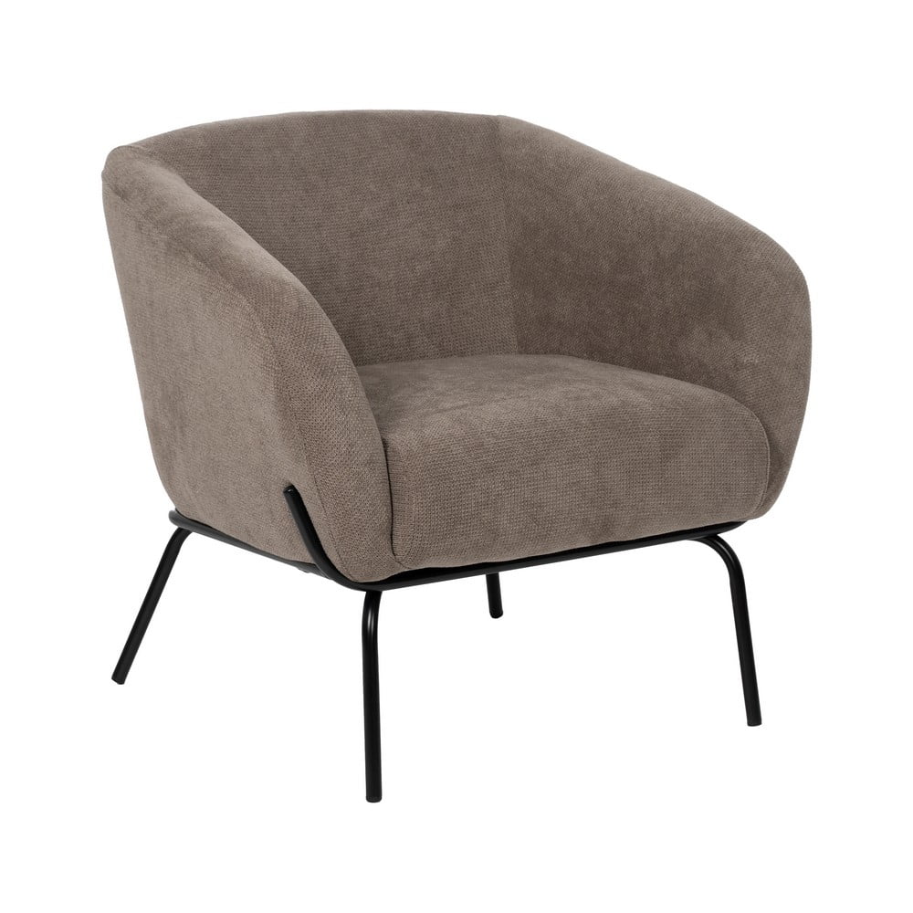 Szürkésbarna zsenília fotel Classic – Ixia