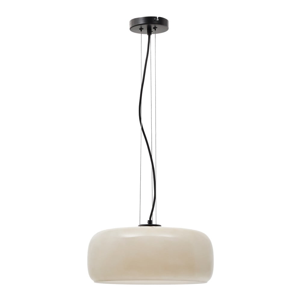 Szürkésbézs LED függőlámpa üveg búrával ø 38 cm Reig – Kave Home