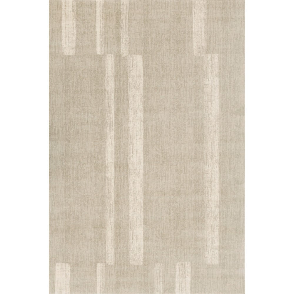 Szürkésbézs gyapjú szőnyeg 200x300 cm Agnus Brush Lines – Agnella
