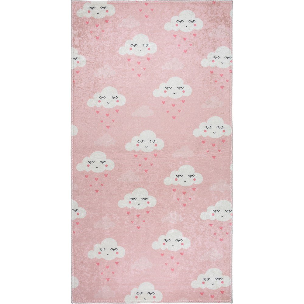 Világos rózsaszín mosható gyerek szőnyeg 100x160 cm Pink Clouds – Vitaus