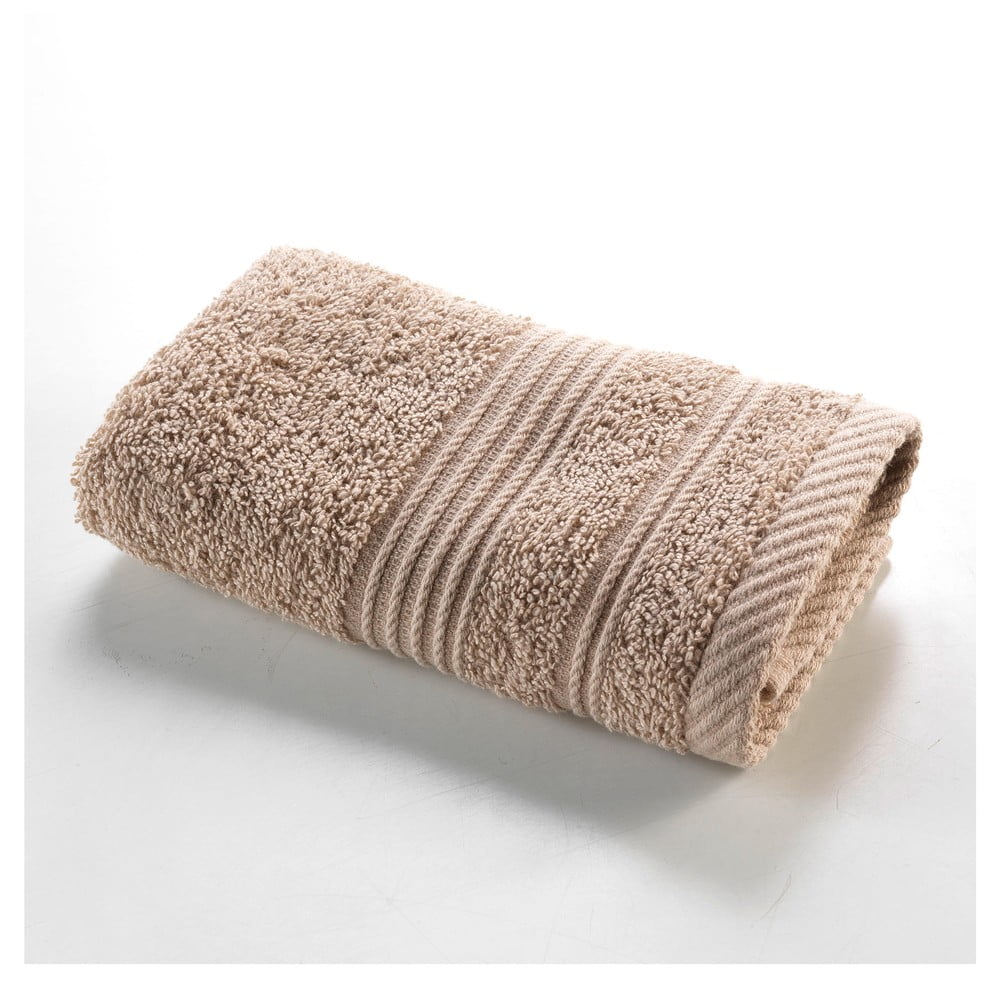 Világosbarna frottír pamut törölköző 30x50 cm Tendresse – douceur d'intérieur