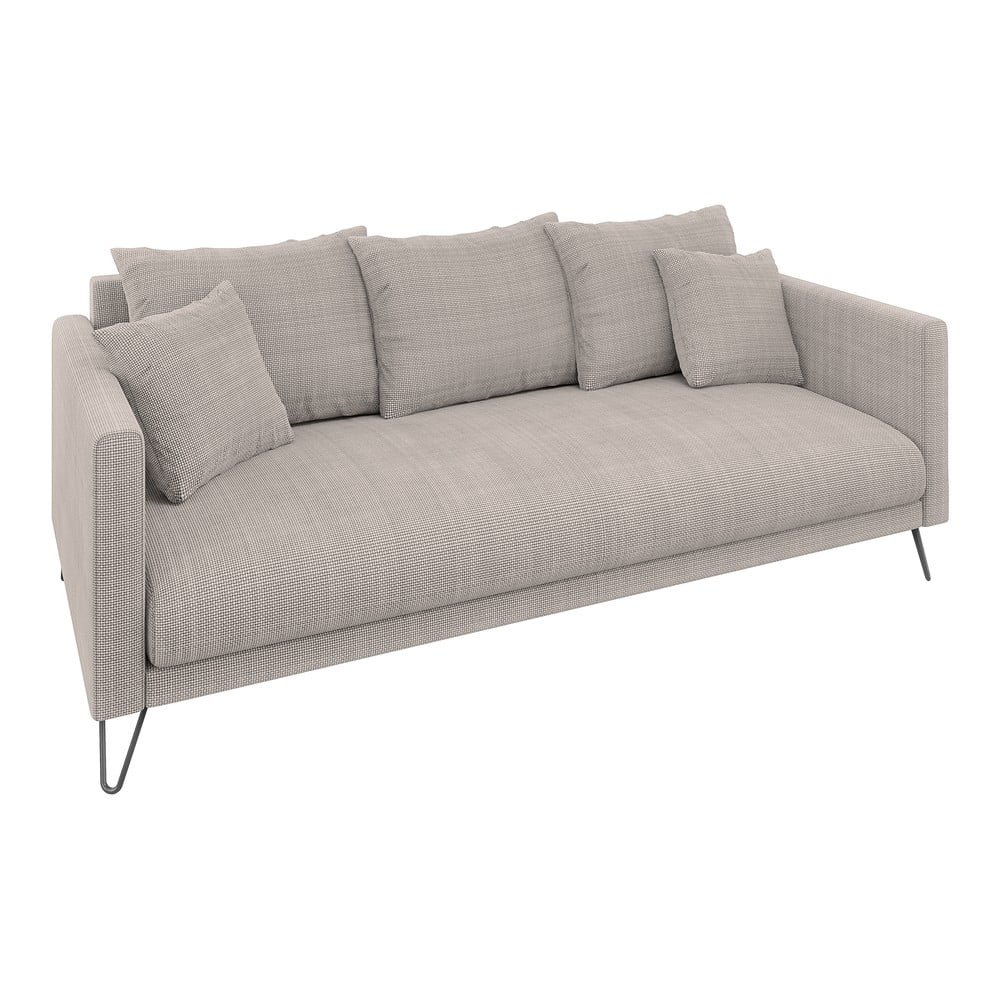 Világosbarna zsenília kanapé 200 cm Freya – Ropez