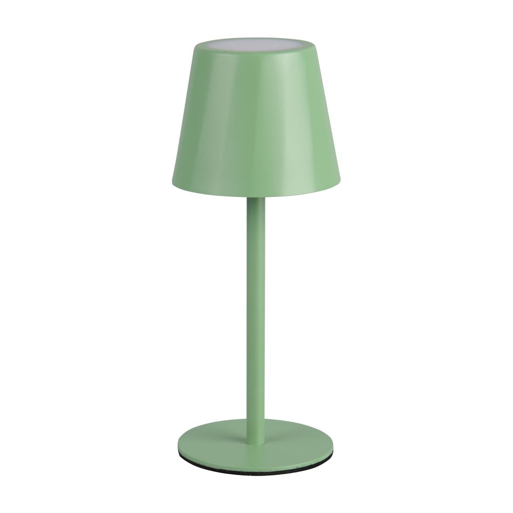 Világoszöld LED asztali lámpa fém búrával (magasság 21 cm) Diaz – Trio