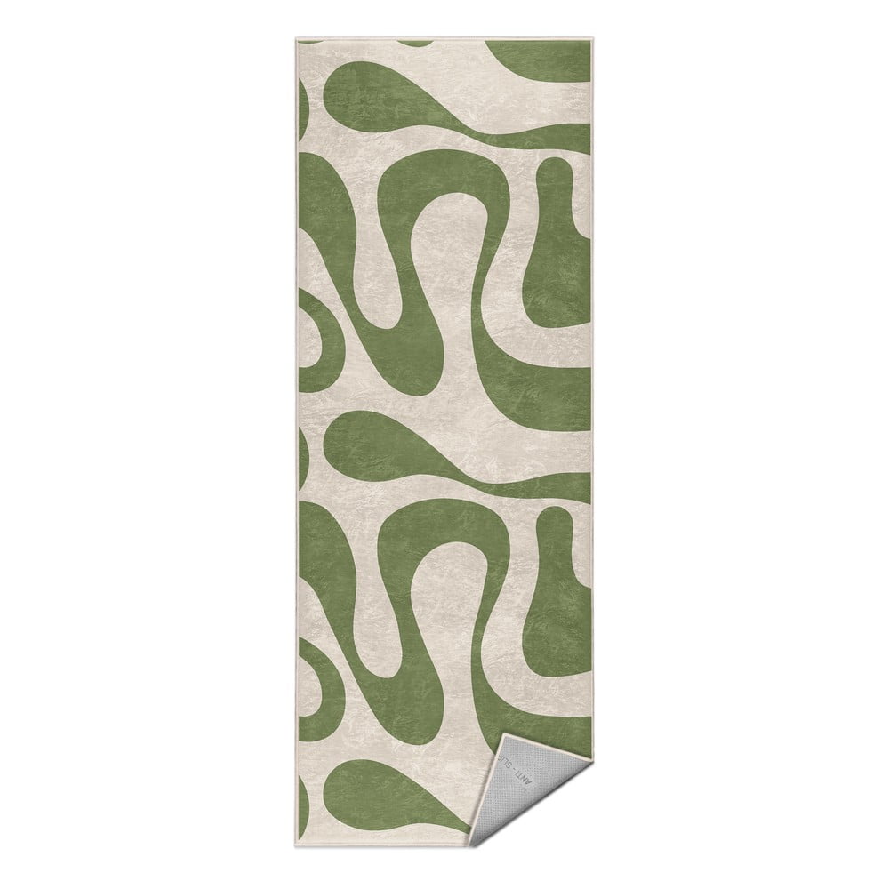 Zöld mosható futószőnyeg 80x200 cm Matcha Latte – Mila Home