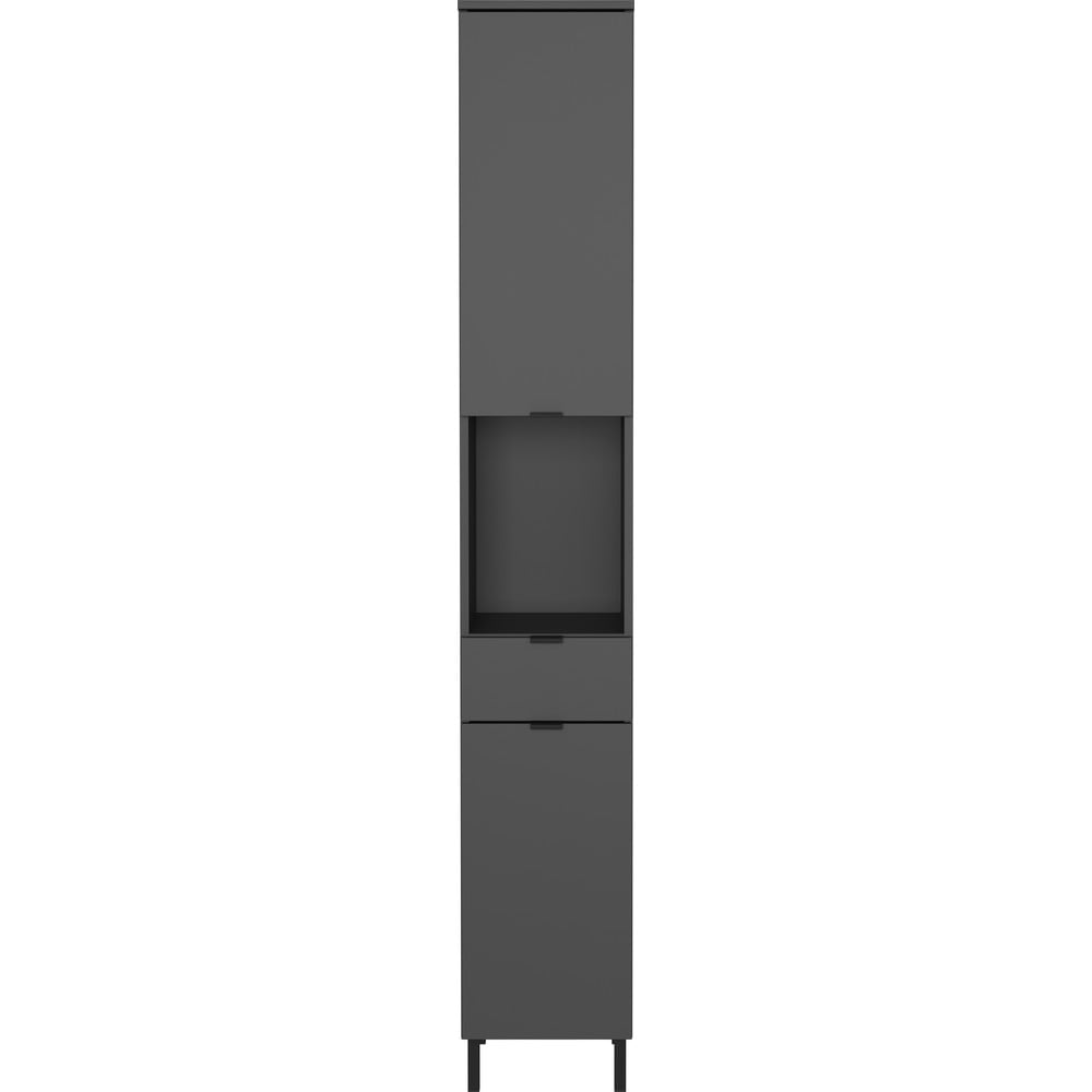 Antracitszürke magas-keskeny fürdőszoba szekrény 30x190 cm Arcena – Germania