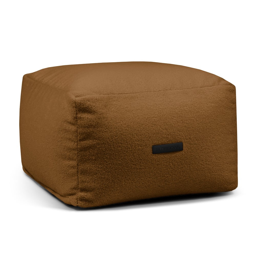 Barna buklé babzsákfotel Softbox MooG – SLOWDOWN