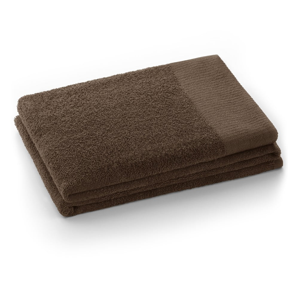Barna frottír pamut törölköző 30x50 cm Amari – Restilo
