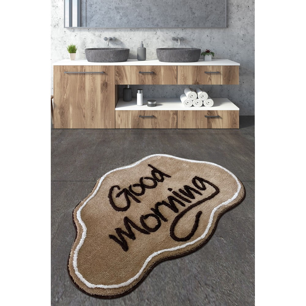Barna fürdőszobai kilépő 70x100 cm Good – Foutastic