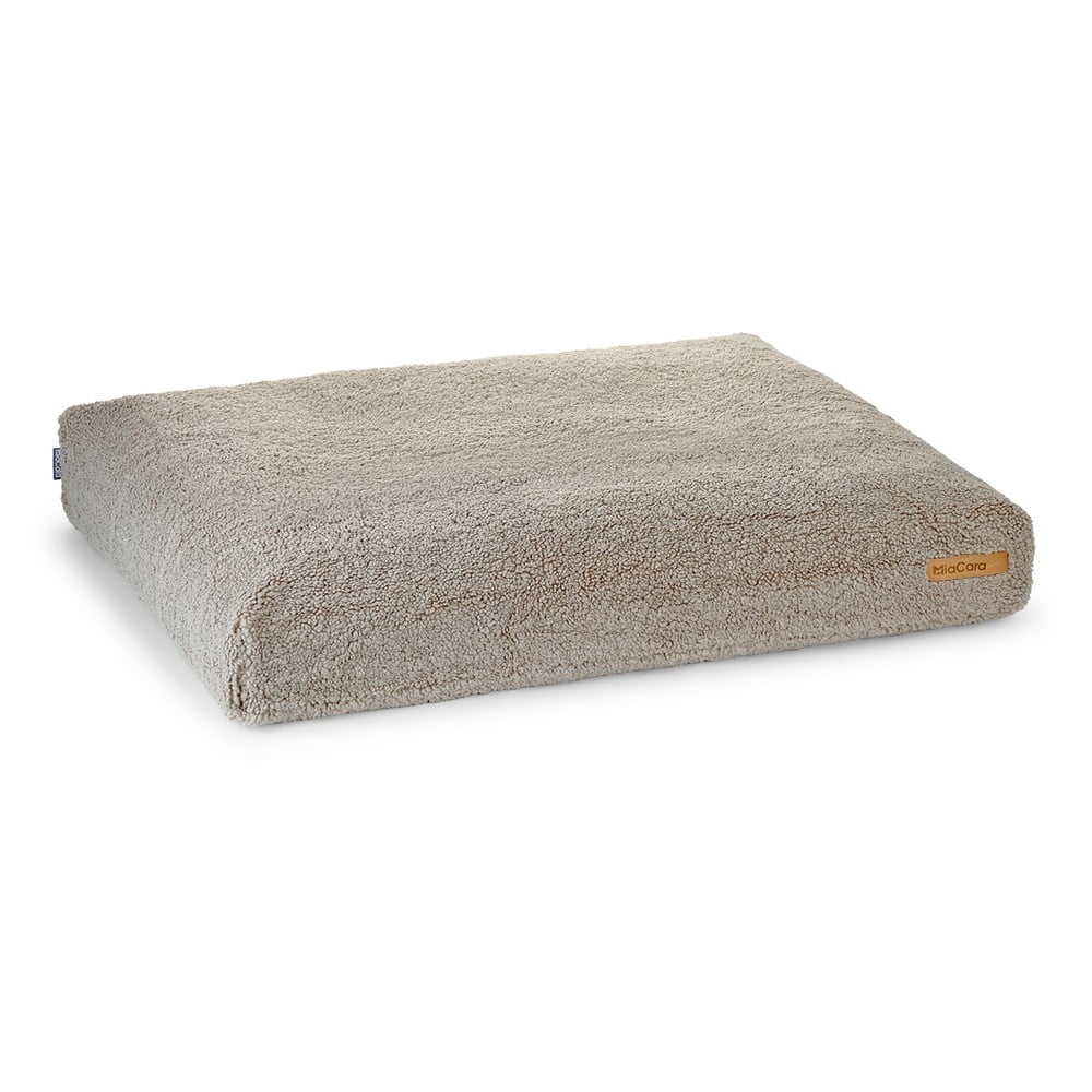 Bézs buklé matrac kutyáknak 100x75 cm Senso Greige M – MiaCara