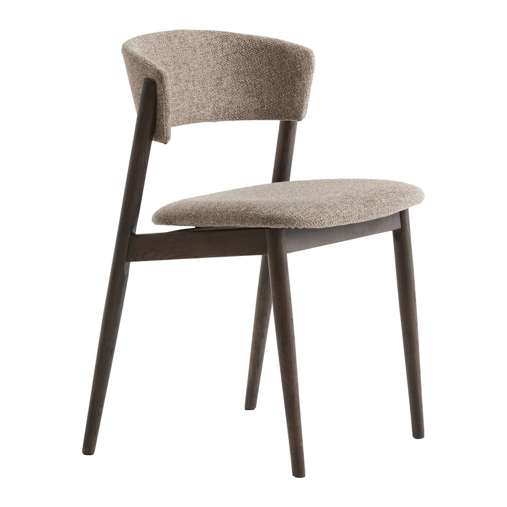 Bézs-sötétbarna fém étkezőszék szett 2 db-os Revere – Unique Furniture