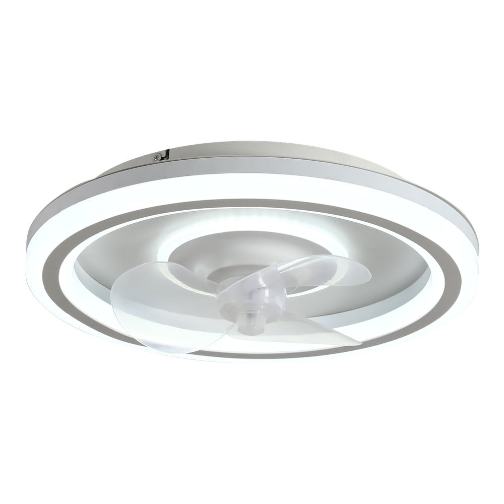Fehér LED mennyezeti lámpa távirányítóval-ventilátorral Alan – SULION