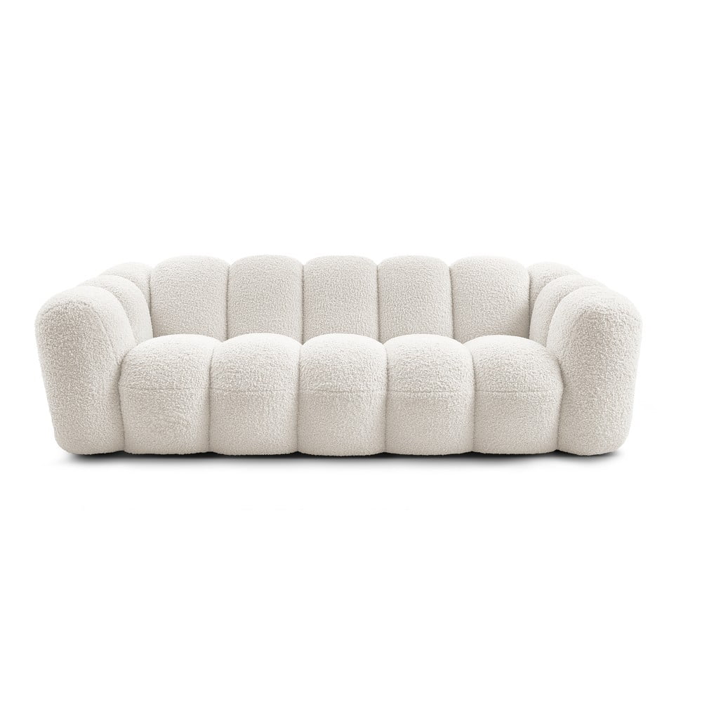 Fehér buklé kanapé 232 cm Hippolyte – Bobochic Paris