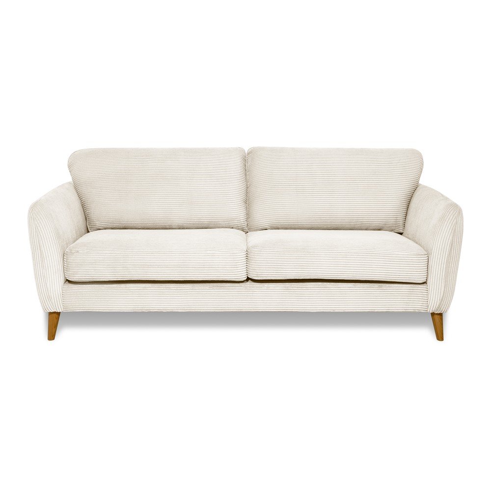 Fehér kordbársony kanapé 206 cm Paris – Scandic